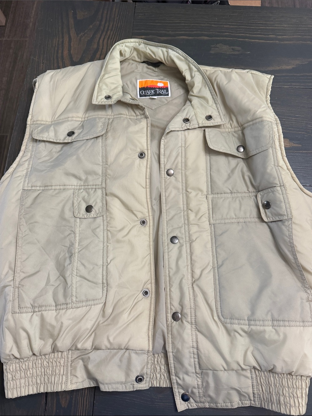 Ozark Trail Men's Light Tan Quilted Utility Vest